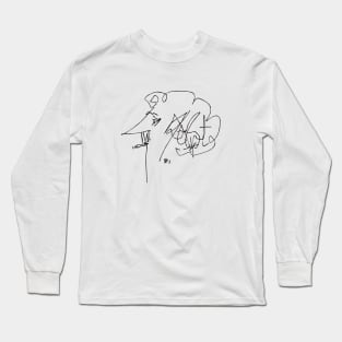 Kurt Vonnegut Self-Portrait Long Sleeve T-Shirt